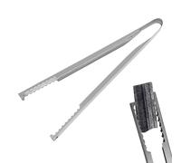 Samuliy Pince à barbecue - Pince à charbon en acier inoxydable | Pince portable longue pour cheminée, pince à charbon robuste pour la cuisine, le barbecue, le feu de camp le camping