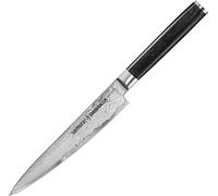 Samura Damascus couteau universel, 67 couches d'acier damassé, ultra-tranchant, grand, lame de 15,2 cm, manche ergonomique en carbone G10, inoxydable, couteau de chef, couteau d'office