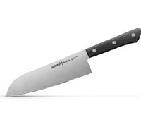Samura HARAKIRI 7-inch Santoku Knife - Lame de cuisine en acier japonais de première qualité, design noir élégant pour une coupe de précision et l'excellence culinaire