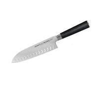 Samura MO-V 7" Santoku Knife - Hollow Ground Japanese Steel Kitchen Utility Knife for Precision Cutting and Culinary Excellence