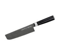 Samura MO-V Stonewashed Nakiri Knife - 6.6 inch (167mm) | Couteau de chef en acier japonais de qualité supérieure pour une coupe précise des légumes
