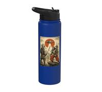 Samurai Bigfoot & Alien, OVNI | Vintage japonais et Ninja Stainless Steel Insulated Water Bottle