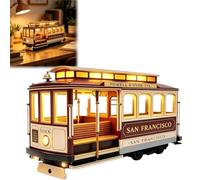 San Francisco Cable Car Lamp, Vintage Miniature Streetcar Night Light with Warm Ambient Glow, Iconic City Souvenir Decor for Home,Office,Bedside, Gifts for Travel Lovers,Friends