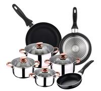 SAN ignacio pk1171 set batterie Cuisine 8 pièces Premium et set 3 poêles, chromé