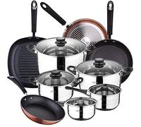 San Ignacio Toledo Batterie de cuisine 8 pcs, poêles à frire 20,24,28 cm et Gril Moma