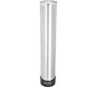 San Jamar Carlisle FoodService Products C3400P Distributeur de gobelets en acier inoxydable, distribution par le dessous