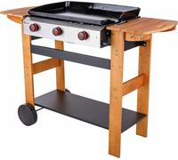 Somagic Barbecues Plancha à gaz San Sebastian 3 brûleurs 8 kW 61 x 38,5 cm
