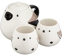 SAN3292 Cute Tableware Teapot & Tea Cup Set, Shimaenaga Parent and Child, 20.3 FL oz (600 ML), 6.1 FL oz (18