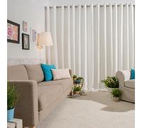Sancarlos Rideau avec Valeria, 100% Polyester, Couleur Gris, 270 x 140 cm