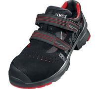 sandales uvex 1 S1P noir, rouge largeur 11 Gr. 36
