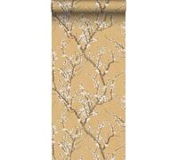 Sanders & Sanders papier peint fleurs jaune ocre et blanc 53 cm x 10 m