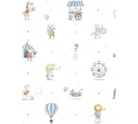 Sanders & Sanders papier peint l'univers du cirque bleu