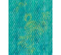 Sanders & Sanders papier peint panoramique flamant bleu vert 200 x 250 cm