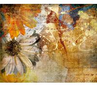 Sanders & Sanders papier peint panoramique fleurs beige, rouge et bleu 375 x 270 cm