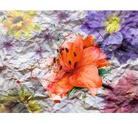 Sanders & Sanders papier peint panoramique fleurs orange, violet et jaune 375 x 270 cm