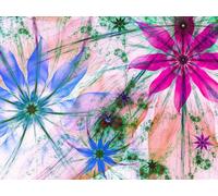 Sanders & Sanders papier peint panoramique fleurs rose, bleu et vert 375 x 270 cm