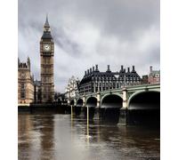 Sanders & Sanders papier peint panoramique Londres beige, gris et vert 180 x 202 cm