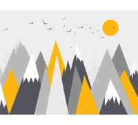 Sanders & Sanders papier peint panoramique montagnes gris et jaune 375 x 270 cm