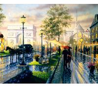 Sanders & Sanders papier peint panoramique Paris bleu, vert et jaune 375 x 270 cm