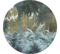 Sanders & Sanders papier peint panoramique rond adhésif jungle exotique bleu et vert Ø 125 cm