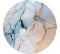 Sanders & Sanders papier peint panoramique rond adhésif marbre bleu, beige et or Ø 140 cm