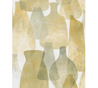Sanders & Sanders papier peint poterie jaune ocre et vert olive grisé 53 cm x 10 m
