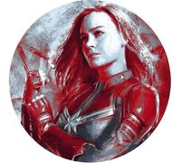 Sanders & Sanders papier peint rond autocollant Les Avengers Captain Marvel rouge et gris - 612045 - Ø 128 cm