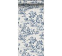 Sanders & Sanders papier peint toile de jouy bleu 53 cm x 10 m