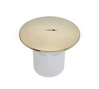 Sandy Beach Bouchon pour Bac à Douche, Remplacement de Couvercle de Drain de Douche, Vidange de Douche en Laiton Doré de 90mm (Trou de 90mm/Couvercle de 115mm)