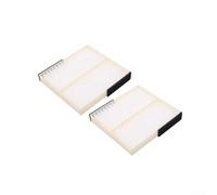 Sandyseptember 7803A112 Lot de 2 éléments filtrants pour climatisation compatibles avec Mitsubishi Outlander Mélange de fibres synthétiques et de cellulose Blanc 25 x 22 x 5 mm