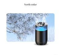 Sandyseptember Sea Mountain Cloud Mist Désodorisant de voiture en aluminium rechargeable USB-C 900 mAh avec lumières LED et parfum durable pour voiture ou bureau Noir (cèdre)