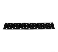Sandyseptember Tampon de polissage noir 70 x 400 mm avec 53 trous, système de fixation en nylon pour un polissage et un ponçage sécurisés sur meuleuses électriques