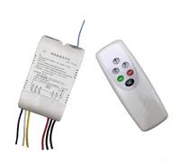 Sandyseptember Télécommande sans fil LED multicanal pour plafonnier, signal de pénétration mural 2/3/4 voies avec minuterie et fonctions de sécurité, AC 220 V (3 voies)