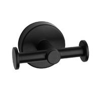 Sanela Accessoires en acier inoxydable - Crochet double, noir mat SLZD 04N