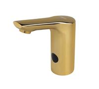 Sanela - Robinet de lavabo électronique, pour eau froide, alimentation par pile, doré SLU 62GB