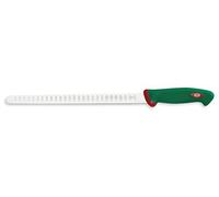 Sanelli Ligne Premana Professional,Couteau Saumon olivée Cm.31,Acier Inoxydable,Vert et Rouge