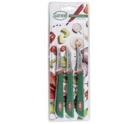Sanelli Lot de 3 couteaux à fruits et légumes : couteau d'office courbé 6 cm