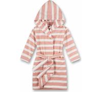 Sanetta Peignoir fille - mode bain, coton, capuche, poche, rayures rose/blanc 176