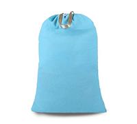 SANFERGE Sac à linge robuste avec cordon de serrage et poignée, sac de voyage extra large pour linge sale et linge domestique, doublure durable indéchirable, 71,1 x 101,6 cm, bleu clair