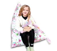 SANFERGE Stuffed Housse de rangement pour chaise de rangement, 130 x 80 cm, grand organisateur de jouets pour enfants et adultes, lavable, durable, chaise longue triangulaire (housse uniquement