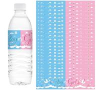 Sanfly 24 Pcs Gender Révèlent des Autocollants De Bouteille À, des Étiquettes De Bouteille D' Garçon Ou Fille, Les Baby-Shower Fêtard des Emballages pour Sexe Révéler