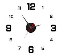 Sangcca Horloge Murale DIY 3D avec Mouvement Silencieux, 40CM Horloge Murale Adhesive, Design Moderne Numérique, Décoration Contemporaine pour Cuisine, Salon, Chambre