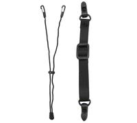 Sangle D’extension pour Masque à Boucle D’oreille Réglable 2 Pièces | Plastique Noir, Crochet Ajustable et Boucle Arrière, Maintien au Travail et Autour du Cou