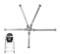 Sangle de Chaise Haute pour Graco, Accessoires de Chaise Haute Réglables en Polyester et Plastique pour Bébé Harnais à 5 Points Ceinture de Remplacement (Gris)
