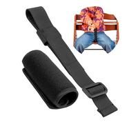 Sangle d'entrejambe avec protège-ceinture set pour chaise haute, 2 pack, en noir, sangle compatible avec Hauck Alpha Beta, Stokke Tripp Trapp, roba, uvm