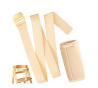 Sangle d'entrejambe et protège-ceinture set pour chaise haute, 2 pack, beige, sangle de ceinture compatible avec Hauck Alpha Beta, Stokke Tripp Trapp, roba Sit Up, housse néoprène souple