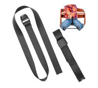 Sangle d'entrejambe pour Chaise Haute, 2 Versions, en Noir, sangle compatible avec Hauck Alpha Beta, Stokke Tripp Trapp, roba Sit Up, sangle barre frontale Tray, sangle barre frontale avec boucle