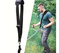 Sangle d'épaule réglable pour désherbant, harnais durable avec coussinet ergonomique respirant et clip en métal, ajustement universel pour tondeuses à gazon et souffleurs de feuilles, noir
