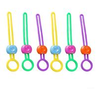Sangle d'étanchéité pour sac alimentaire 6 clips réglables en silicone pour le stockage des collations - Joint d'étanchéité en TPE flexible pour cuisine et camping 16,2 cm
