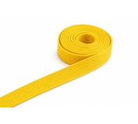 Sangle Polyester Jaune 23 mm au Mètre - Largeur 23 mm - Épaisseur env. 1 mm - 100% Polyester - Sangle Souple et Résistante pour Sac, Cabas, Tote Bag, Couture, DIY et Mercerie